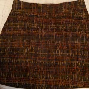 Light cotton winter multicolored mini skirt